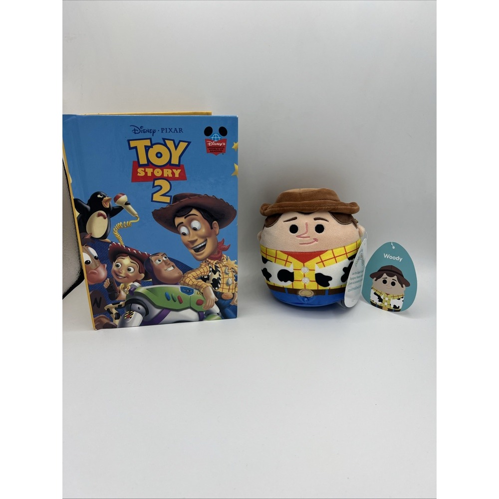 Disney Toy Story Bundle -6" Woody Squishmallow (NWT) & 1999 Hardcover Book